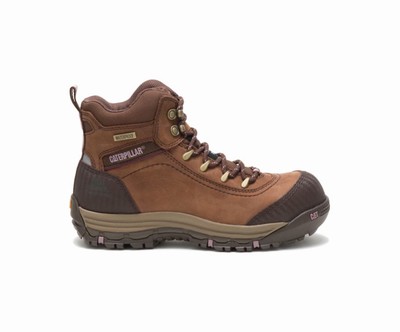 Botas De Trabajo Caterpillar Ally Impermeables Composite Puntera Mujer Marrones | T8oLWr4X