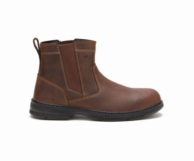 Botas De Trabajo Caterpillar Inherit Pull On Steel Puntera Hombre Marrones | ze9QThb0