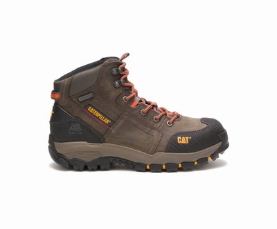 Botas De Trabajo Caterpillar Navigator Mid Impermeables Steel Puntera Hombre Gris Oscuro | I93xGlmU