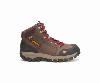 Botas De Trabajo Caterpillar Navigator Mid Impermeables Steel Puntera Hombre Marrones Gris | MPGaRzlB