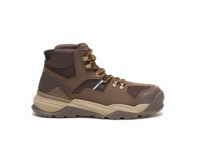 Botas De Trabajo Caterpillar Provoke Mid Impermeables Alloy Puntera Hombre Chocolate | FtsOlAGz