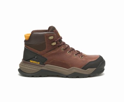 Botas De Trabajo Caterpillar Provoke Mid Impermeables Alloy Puntera Hombre Marrones | OIFEzo9h