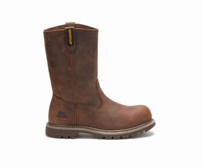 Botas De Trabajo Caterpillar Revolver Steel Puntera Mujer Beige Oscuro | l981RFIw