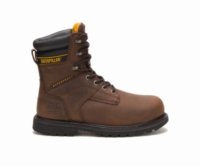 Botas De Trabajo Caterpillar Salvo 8" Impermeables Steel Puntera Thinsulate™ Hombre Marrones Oscuro | 1KgyBwtm