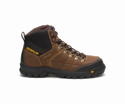 Botas De Trabajo Caterpillar Threshold Impermeables Steel Puntera Hombre Marrones | mHETDben