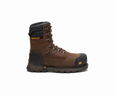 Botas Impermeables Caterpillar Excavator XL 8'' Thinsulate™ Composite Puntera Hombre Marrones Oscuro | C1sJifoj