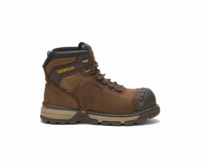 Botas Seguridad Caterpillar Excavator Superlite Impermeables Thinsulate™ Carbon Composite Puntera Mujer Marrones Oscuro | 9rZQ5M68