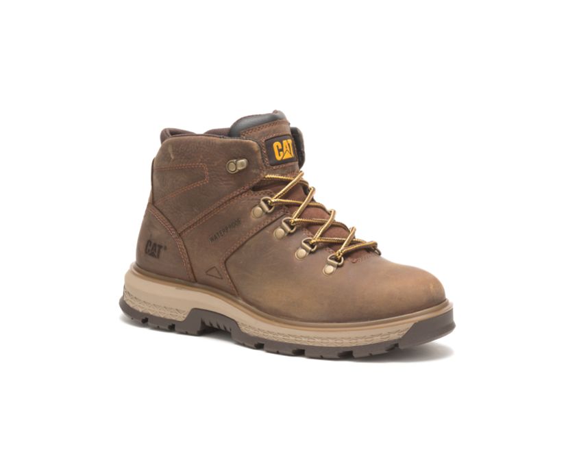 Botas De Trabajo Caterpillar Exposition Hiker Impermeables Hombre Marrones | vAWIpROD