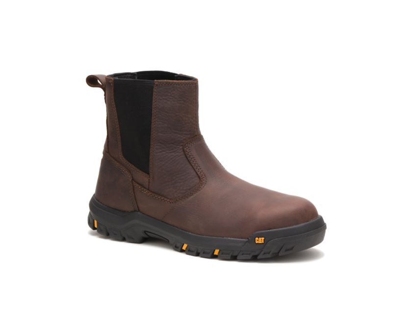 Botas De Trabajo Caterpillar Wheelbase Steel Puntera Hombre Marrones | uiOPUnyY